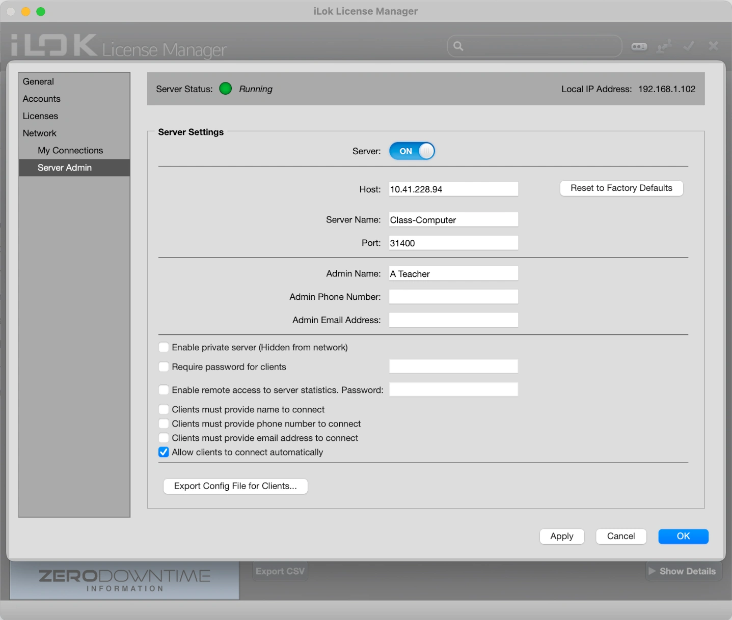 iLok License Server provides secure licensing for air-gapped environments